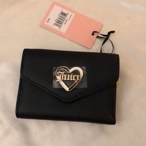 Juicy Couture Liquorice Black Love Mode Double Sided Trifold Wallet NWT